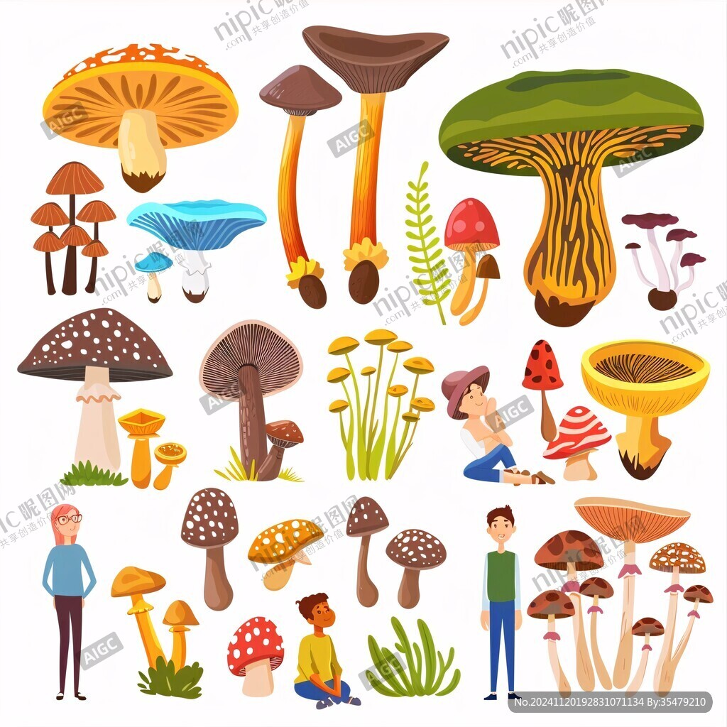 各種蘑菇插畫