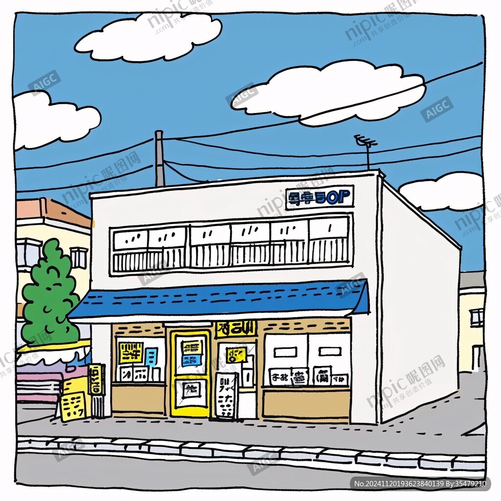 線描店鋪