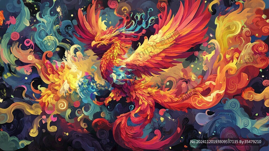 火鳳凰插畫