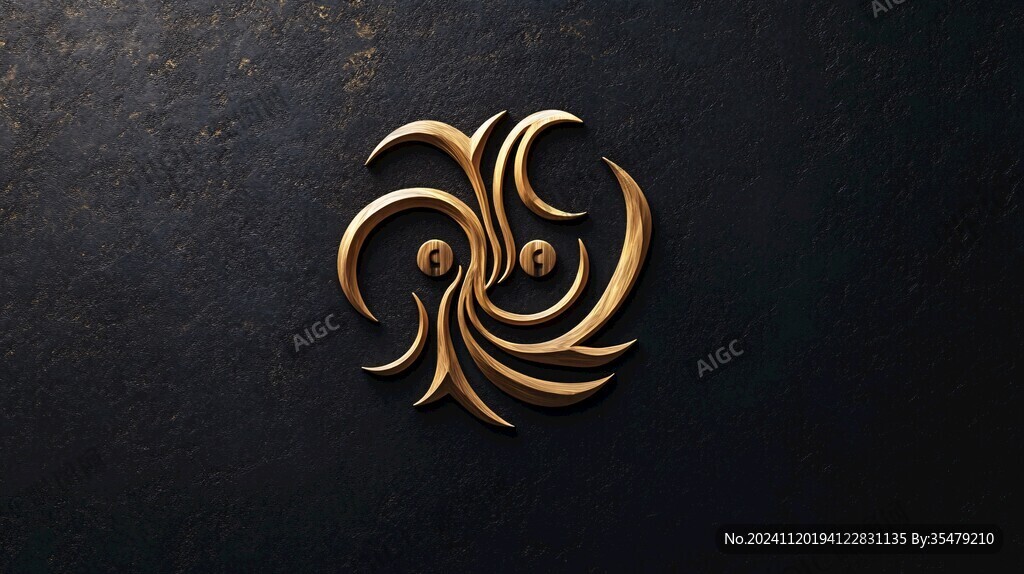 高端豪華金色logo