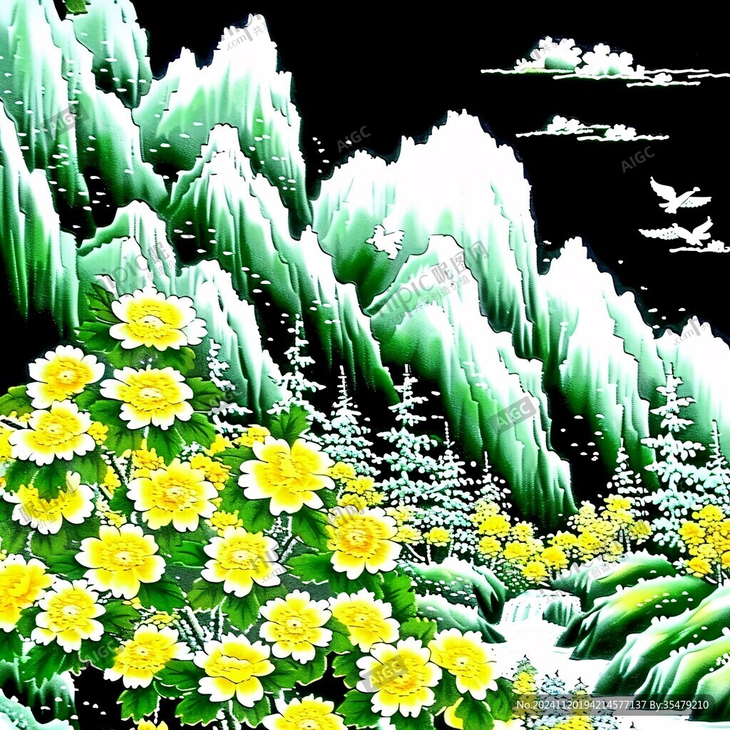 金線山水畫