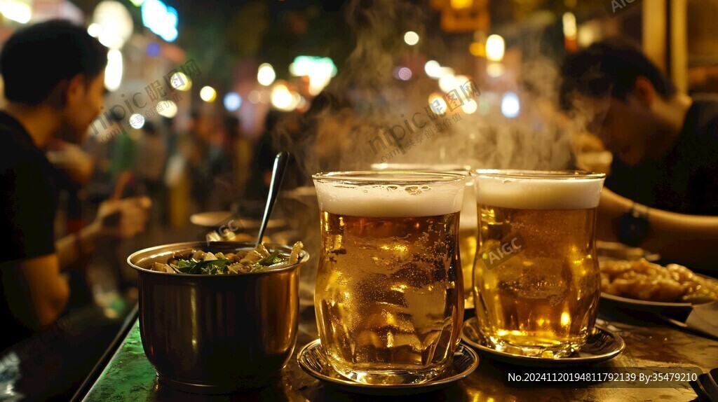 喝酒啤酒白酒