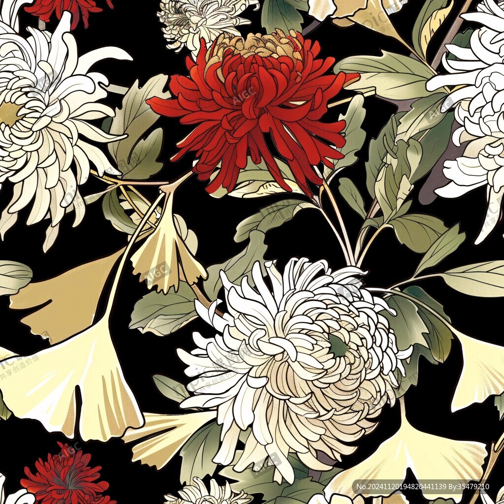 菊花底紋