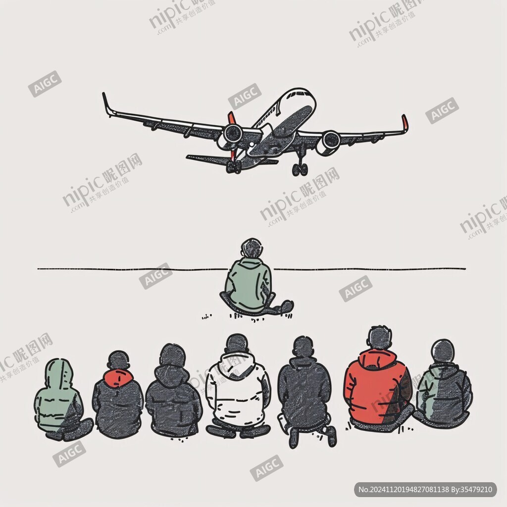 搭乘飛機(jī)的人群