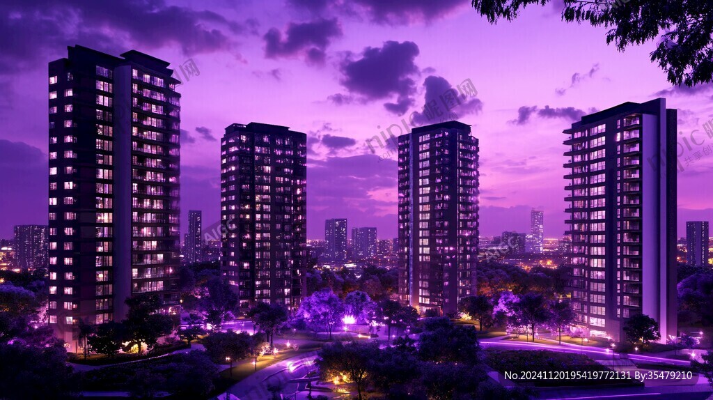 樓盤夜景效果