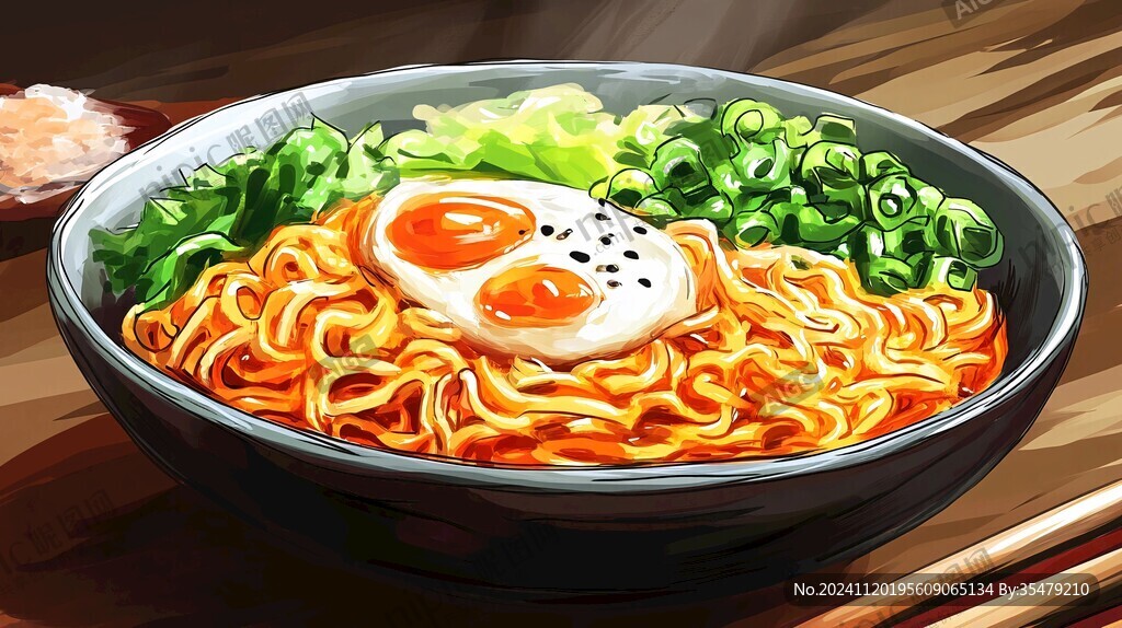 冷面插畫