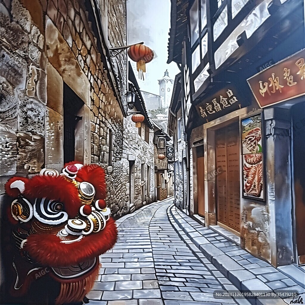 磁器口插畫