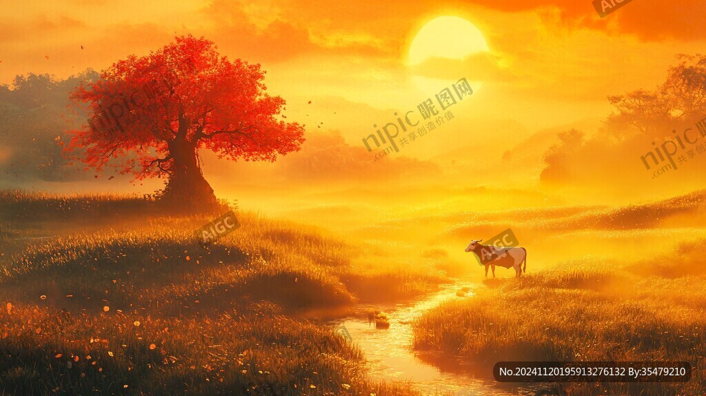 夕陽牛