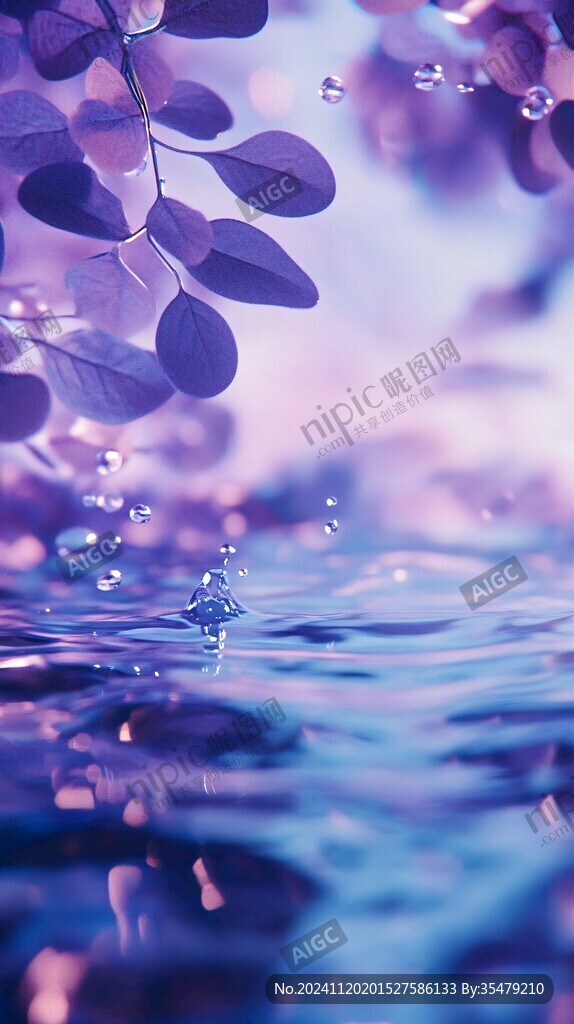 紫色水珠