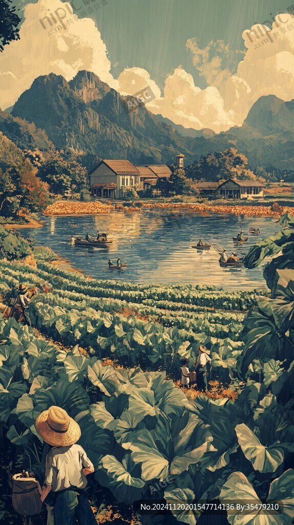高清農(nóng)耕插畫