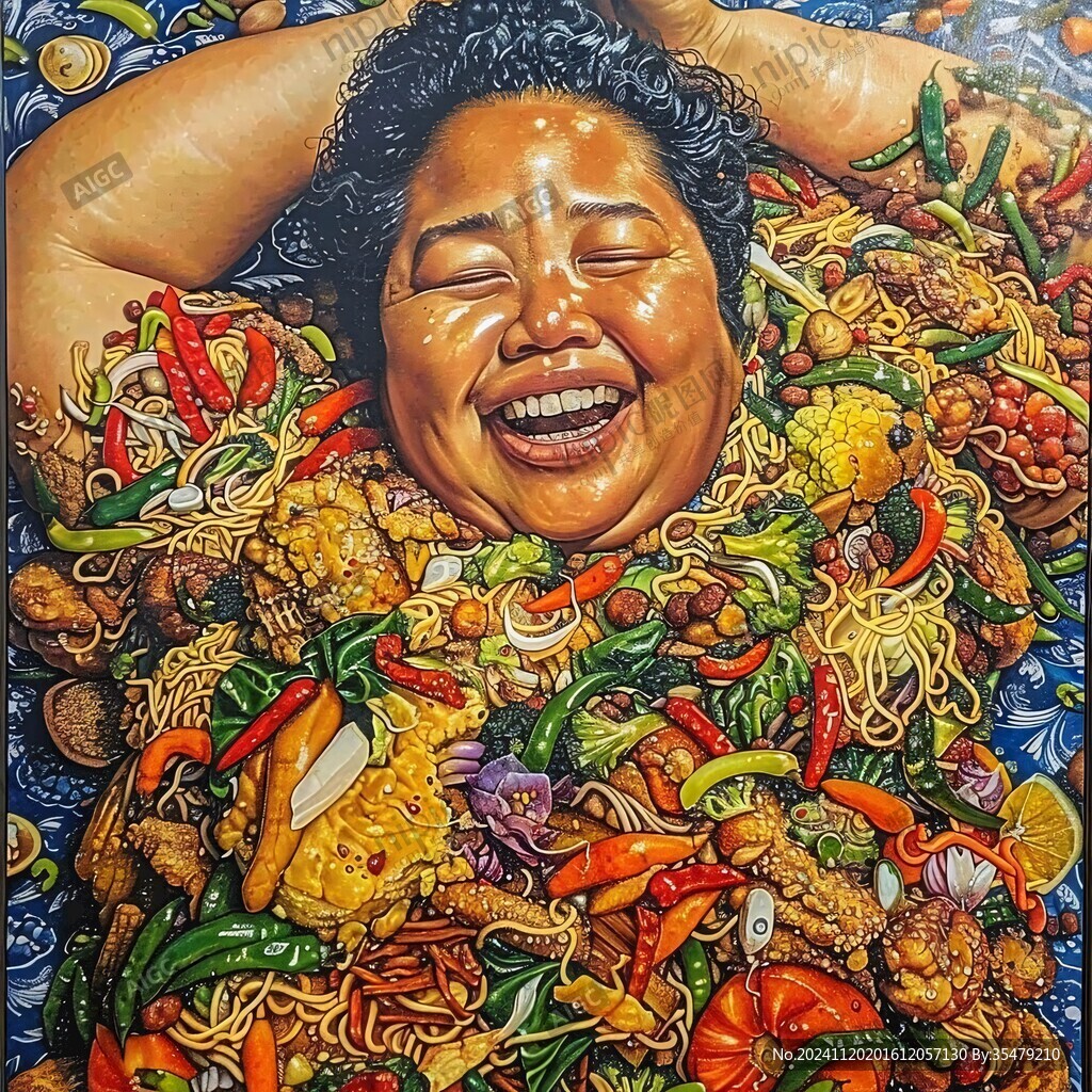 怪味面壁畫