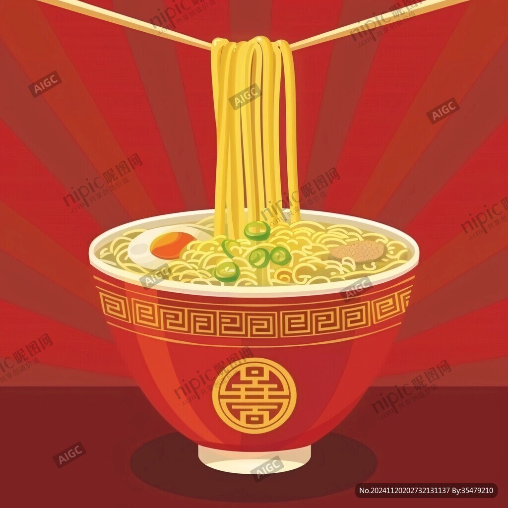 一碗面插畫