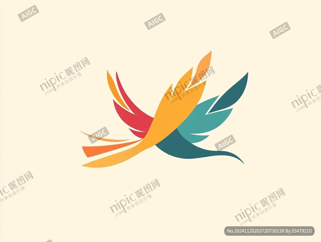 彩色飛鳥logo