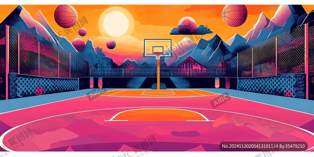 輕紡城體育中心插畫