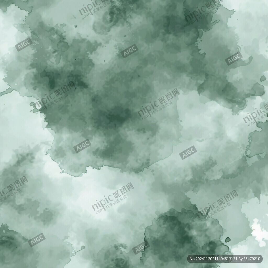 綠色背景底紋水彩暈染