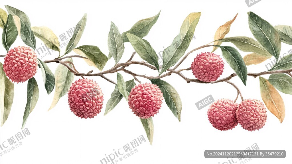 貴妃荔枝插畫