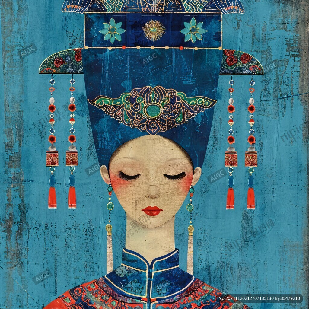 土家族美女插畫