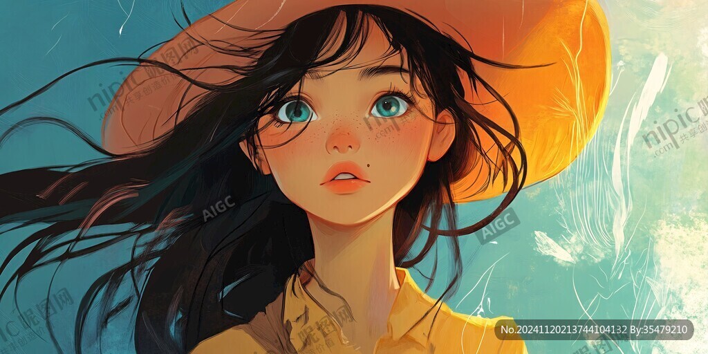 青春風(fēng)少女插畫