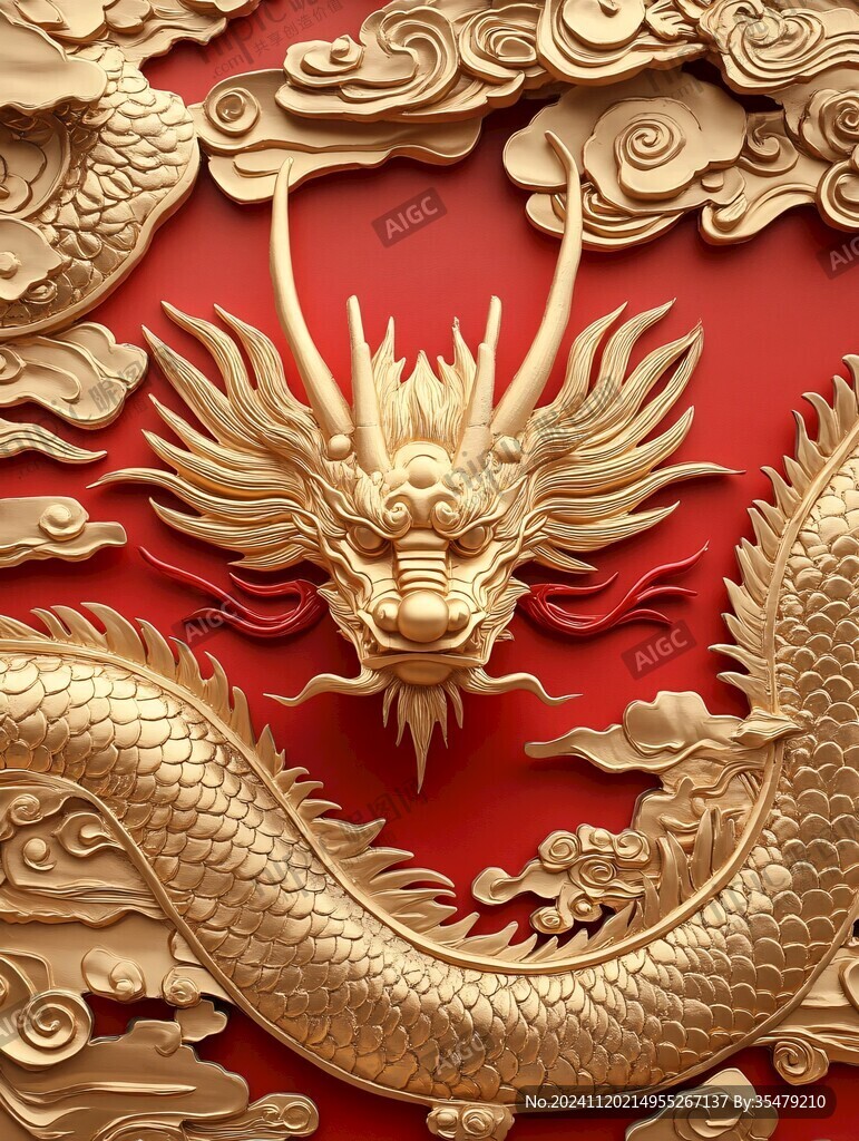 高清龍浮雕