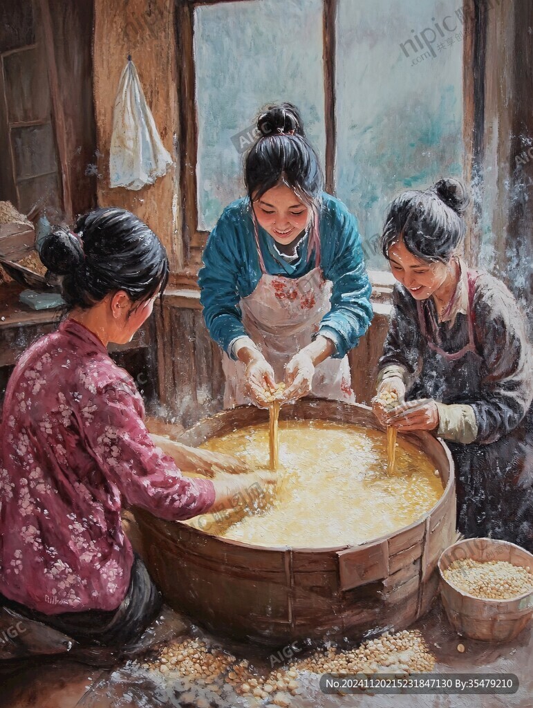 打年糕掛畫