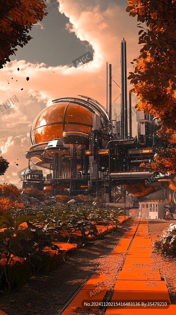 科幻工廠背景