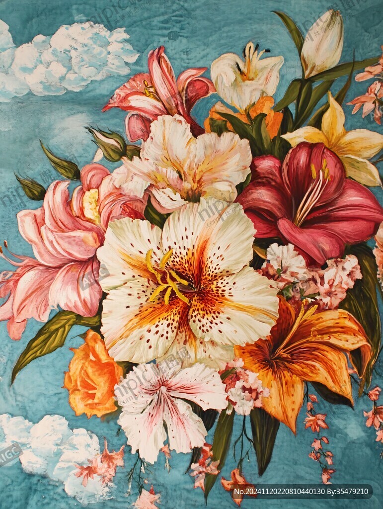 高清插畫(huà)宮廷靜物花卉