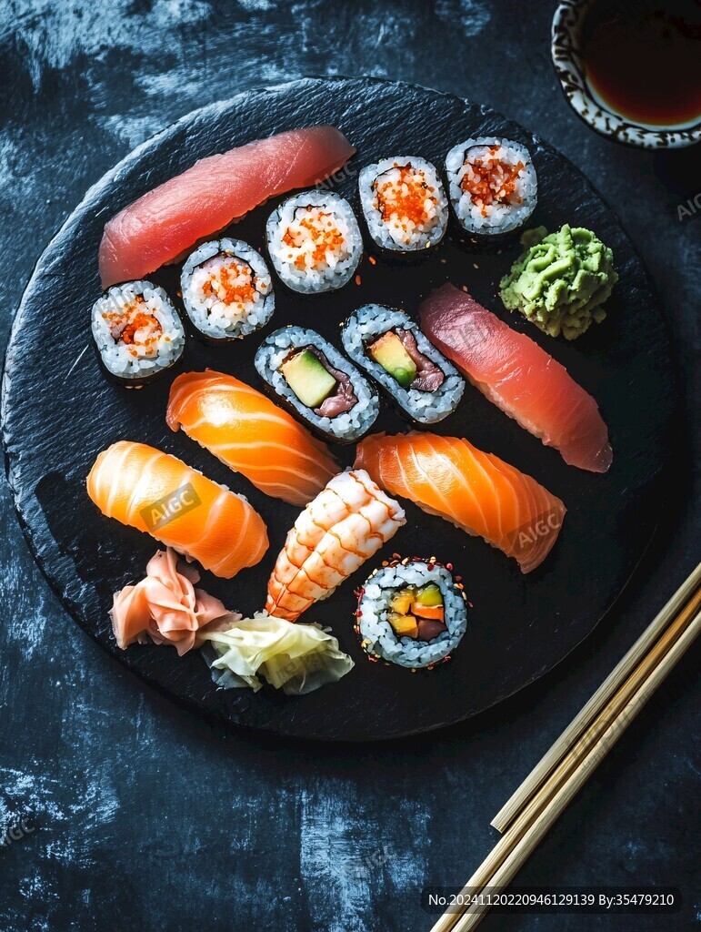 料理日本壽司擺盤