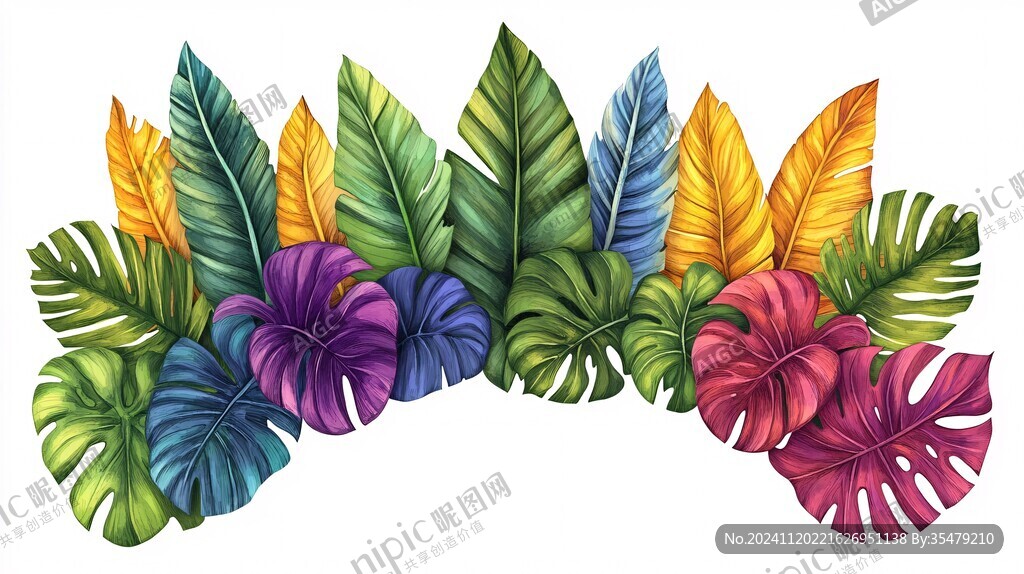 熱帶植物插畫