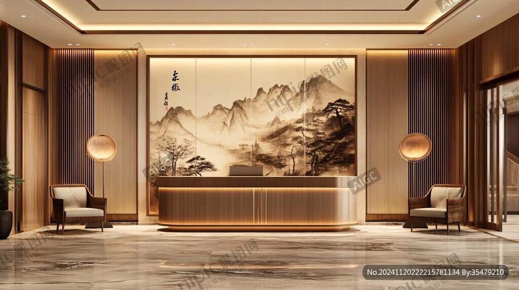 新中式酒店前臺