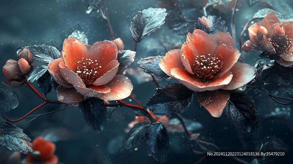 3d立體唯美花卉