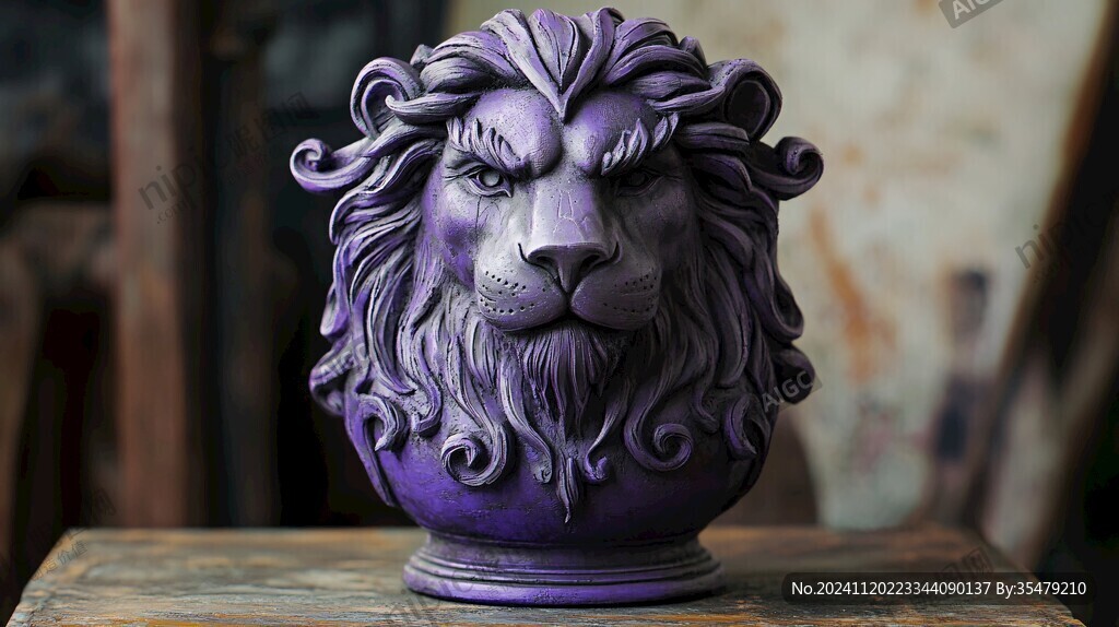 獅首花盆
