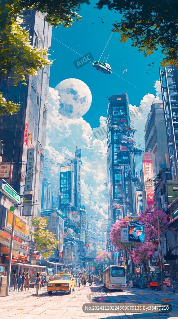 動漫場景插畫