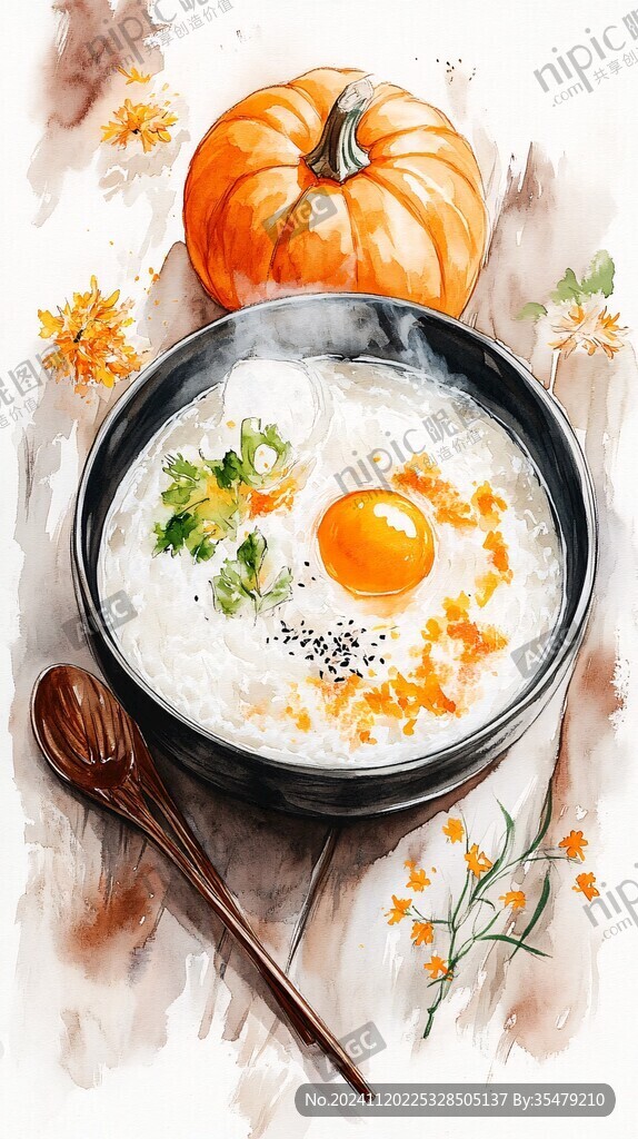 疙瘩湯插畫