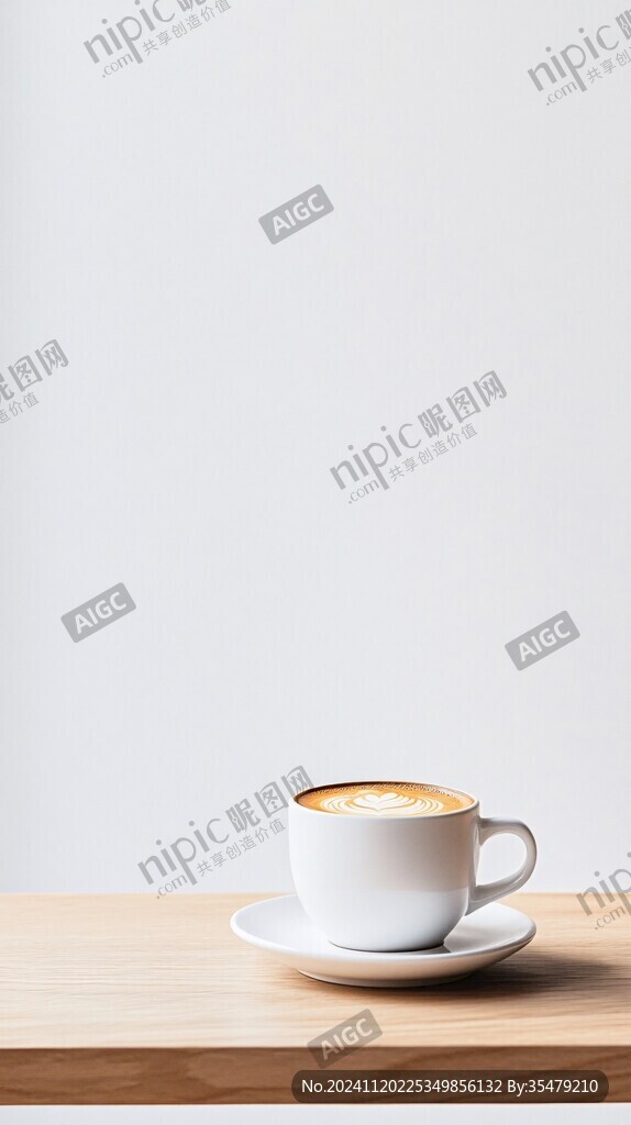 咖啡杯桌面場景圖