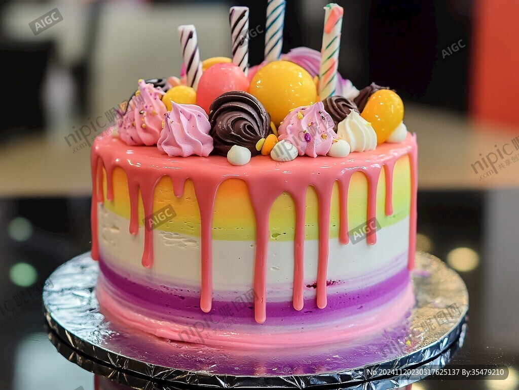 生日蛋糕特寫(xiě)
