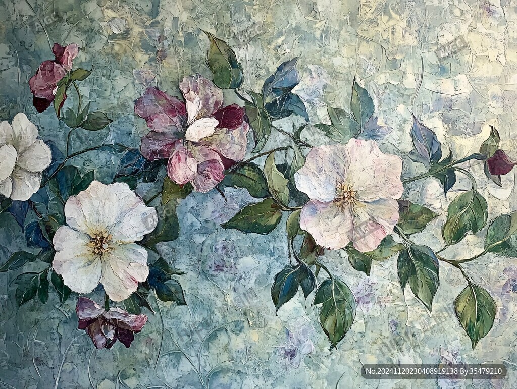 手繪油畫花卉