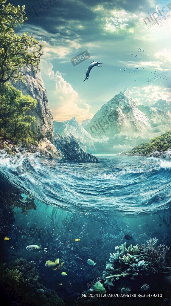 3d展畫3d地貼海洋