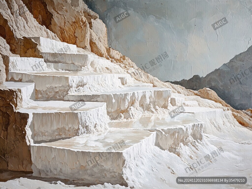 油畫山洞