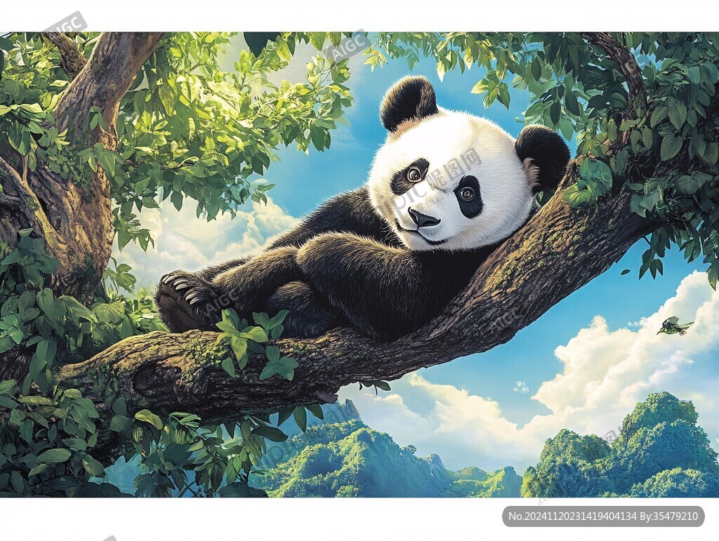 熊貓立體畫