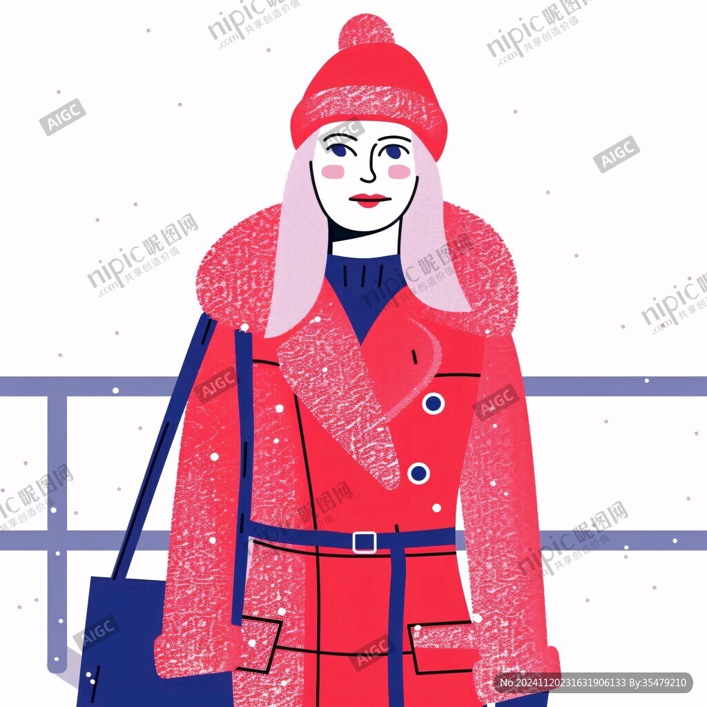 冬季服裝插畫