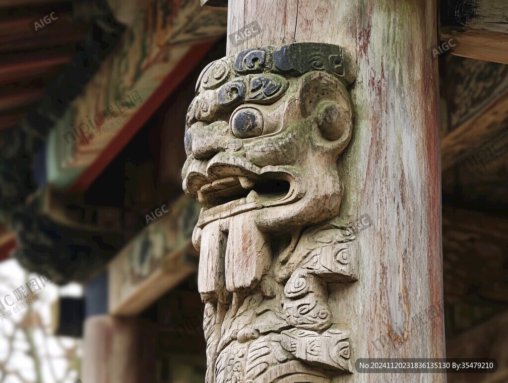 日本古建筑獸首