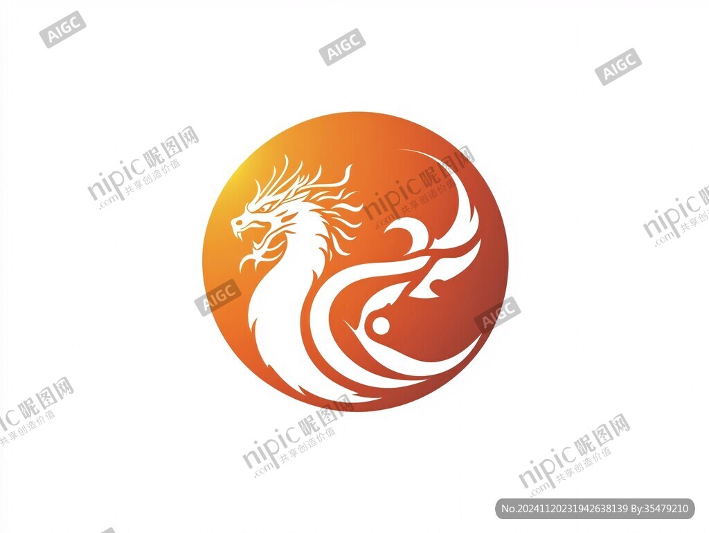圓形龍logo
