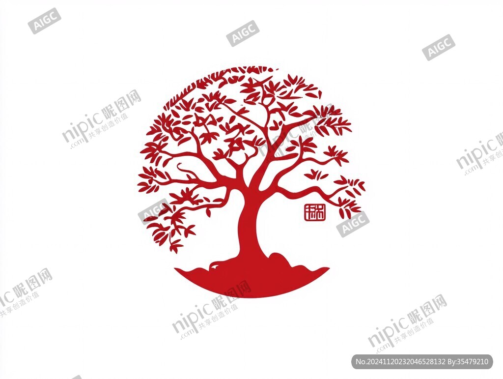 繪畫風格大樹logo