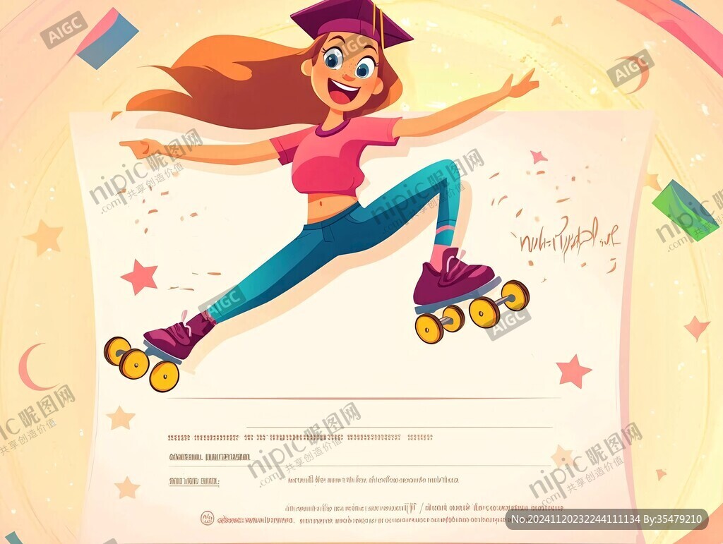 輪滑插畫系列