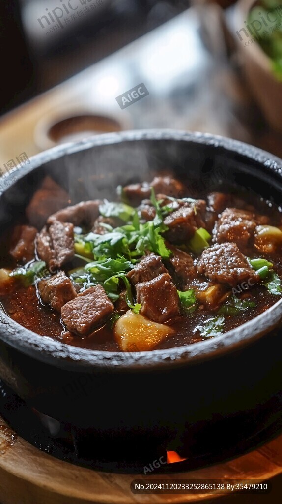 石鍋卵石牛肉