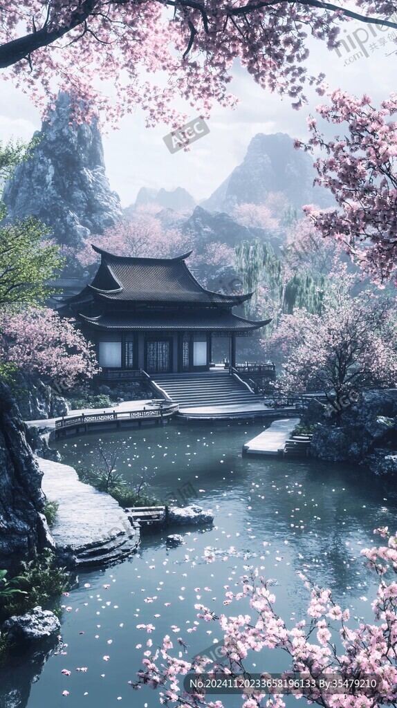 古風場景春暖花開