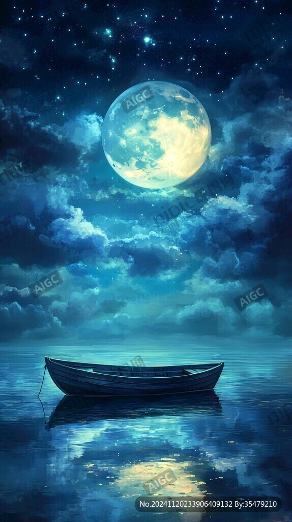 藍月夜夢幻唯美奇幻