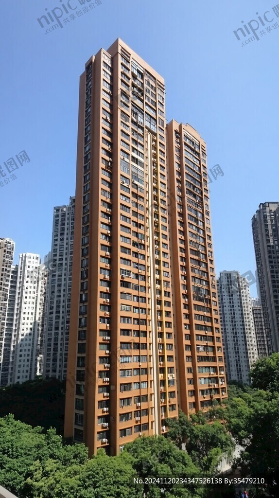 仰拍樓房樓市住房房屋