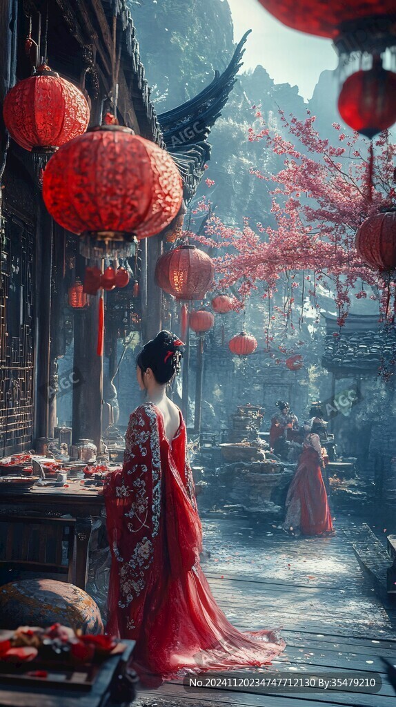古風(fēng)紅衣
