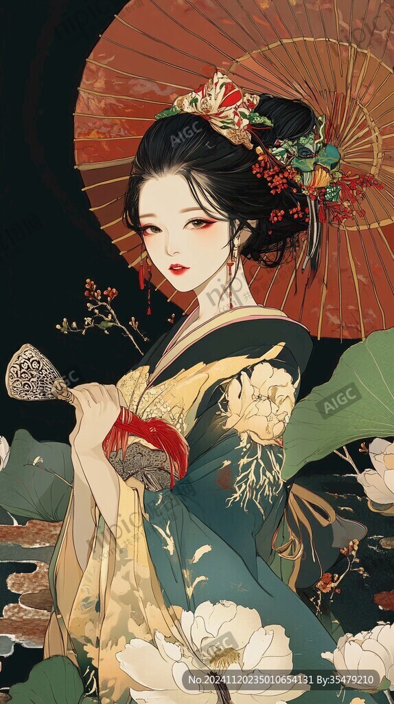 古风美女头像插画封面 古风美女头像插画封面